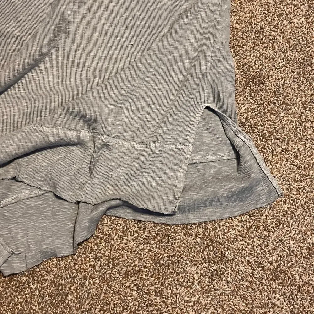 We the Free Get Together Gray Long Sleeve Off Shoulder Shirt. Size Small - Picture 4 of 7